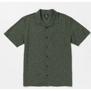 Volcom NWT Packed Up Woven Short Sleeve XXL Sqd Print